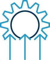 Improvement Line Blue Two Color Icon vector