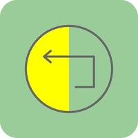 Loop Filled Yellow Icon vector