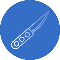 Knife Flat Bubble Icon vector