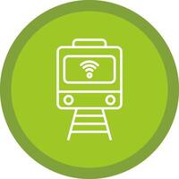 Train Line Multi Circle Icon vector