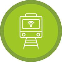 Train Line Multi Circle Icon vector