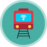 Train Flat Multi Circle Icon vector