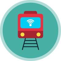 Train Flat Multi Circle Icon vector