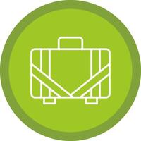 Suitcase Line Multi Circle Icon vector