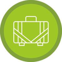 Suitcase Line Multi Circle Icon vector