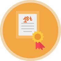 certificado plano multi circulo icono vector