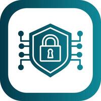 Encrypted Glyph Gradient Corner Icon vector