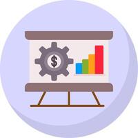 Money Analytics Flat Bubble Icon vector