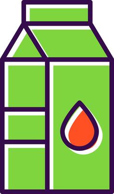 Milk Carton filled Design Icon