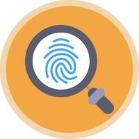 Finger Print Flat Multi Circle Icon vector