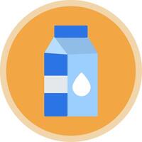 Milk Carton Flat Multi Circle Icon vector