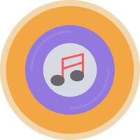 música plano multi circulo icono vector