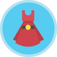 Dress Flat Multi Circle Icon vector