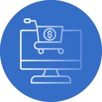 E Commerce Flat Bubble Icon vector