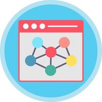 Network Flat Multi Circle Icon vector