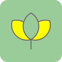 Leaf Filled Yellow Icon vector