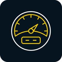 Gauge Line Yellow White Icon vector