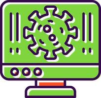 virus lleno diseño icono vector