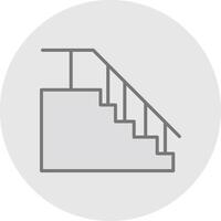 escalera línea lleno ligero icono vector