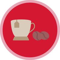 Coffee Cup Flat Multi Circle Icon vector