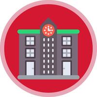 Skyscrapers Flat Multi Circle Icon vector