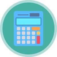 Calculator Flat Multi Circle Icon vector