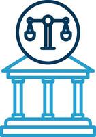 Court Line Blue Two Color Icon vector