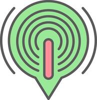 Application Line Filled Light Icon vector