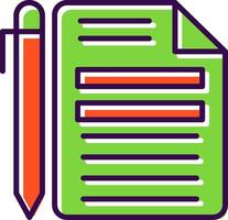 Document filled Design Icon vector