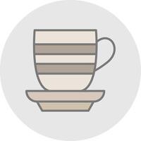 Cup Line Filled Light Icon vector