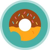 Doughnut Flat Multi Circle Icon vector