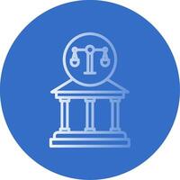 Court Flat Bubble Icon vector