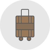 equipaje línea lleno ligero icono vector