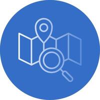 Map Flat Bubble Icon vector
