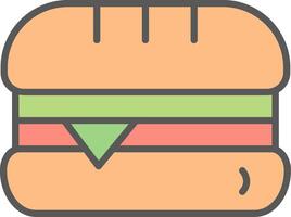 Sandwhich Line Filled Light Icon vector