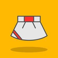 Skirt Filled Shadow Icon vector