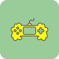 juego lleno amarillo icono vector