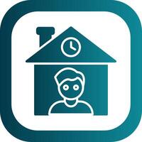 Home Owner Glyph Gradient Corner Icon vector