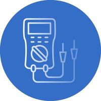 Multimeter Gradient Line Circle Icon vector