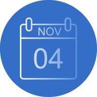 November Flat Bubble Icon vector