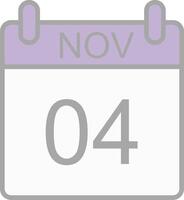 November Line Filled Light Icon vector