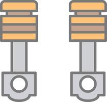 Pistons Line Filled Light Icon vector