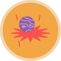 Supernova Flat Multi Circle Icon vector