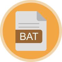 BAT File Format Flat Multi Circle Icon vector