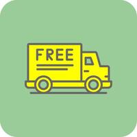 Free Delivery Filled Yellow Icon vector