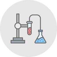 Test Tubes Line Filled Light Icon vector