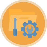 Tech Services Flat Multi Circle Icon vector