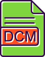 dcm archivo formato lleno diseño icono vector