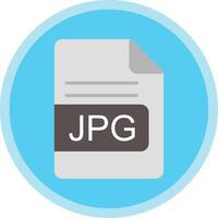 JPG File Format Flat Multi Circle Icon vector