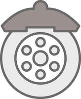 Brake Pad Line Filled Light Icon vector